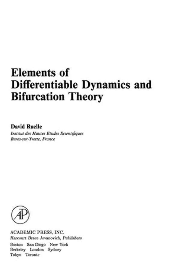 Capa de Elements of differentiable dynamics and bifurcation theory