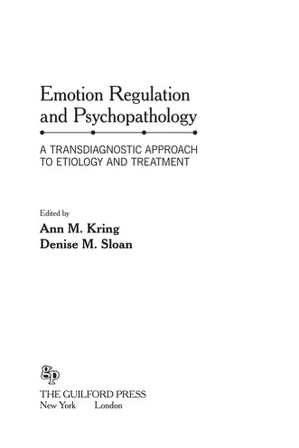 Capa de Emotion regulation and psychopathology