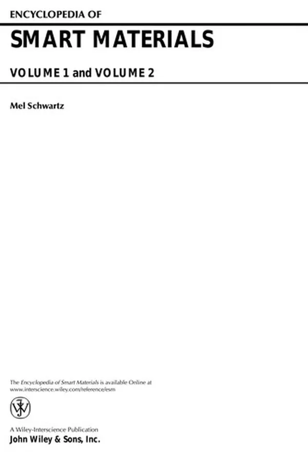 Capa de Encyclopedia of Smart Materials