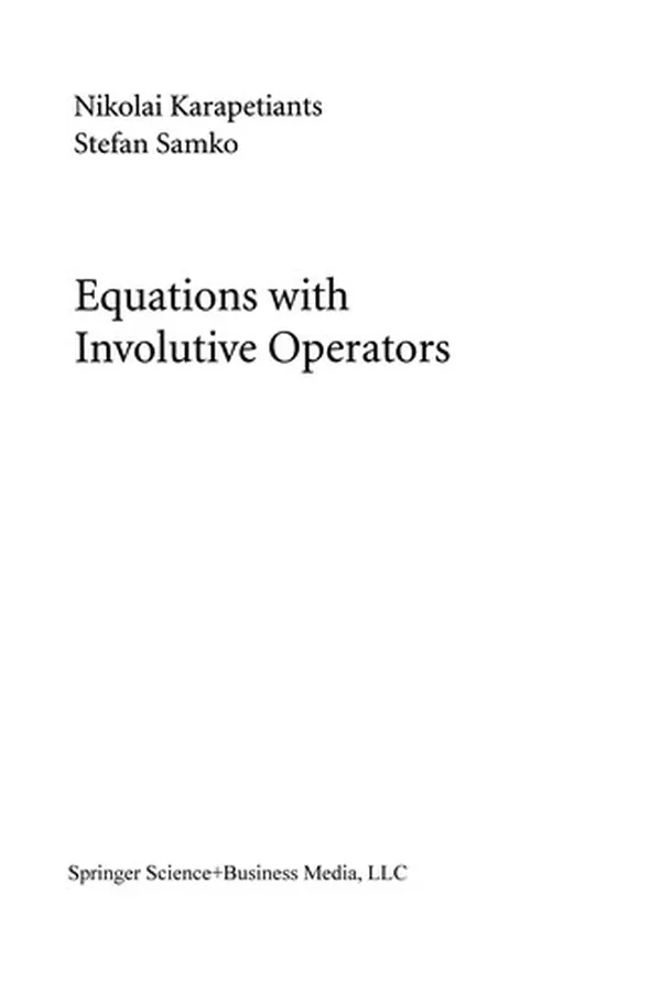 Capa de Equations with Involutive Operators