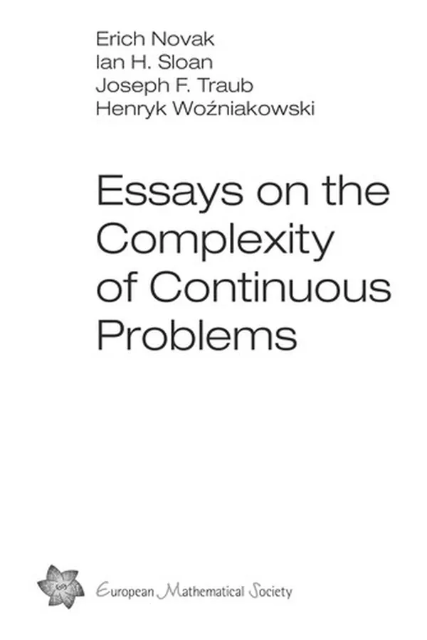 Capa de Essays on the complexity of continuous problems