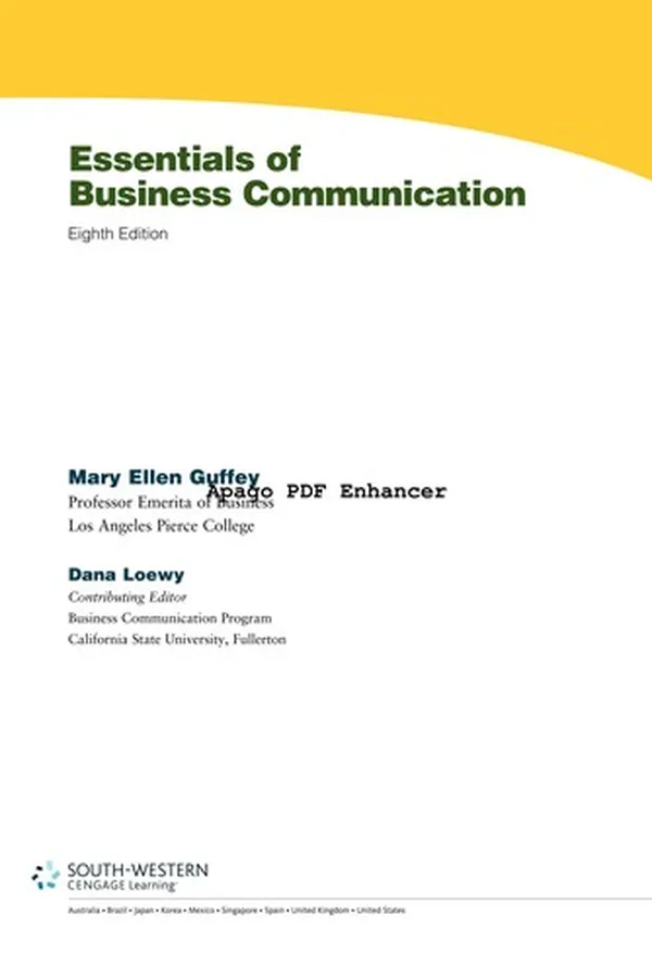 Capa de Essentials of business communication