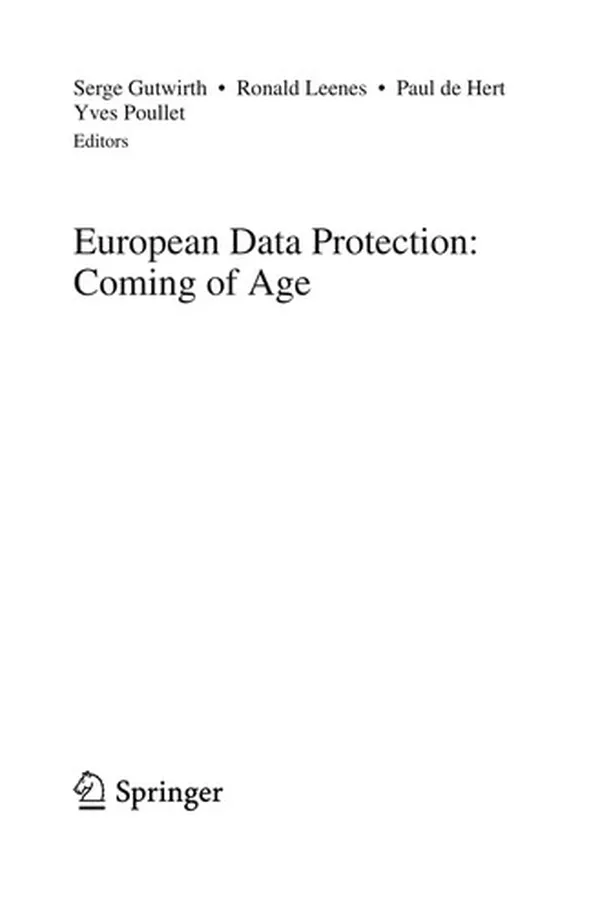 Capa de European Data Protection: Coming of Age