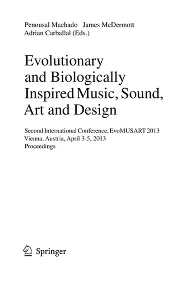 Capa de Evolutionary and Biologically Inspired Music, Sound, Art and Design