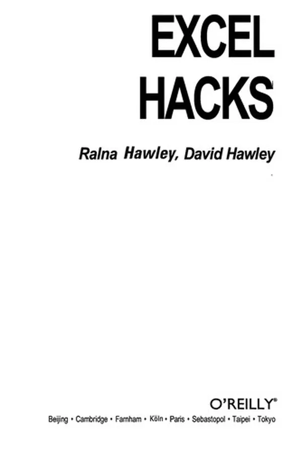 Capa de Excel Hacks