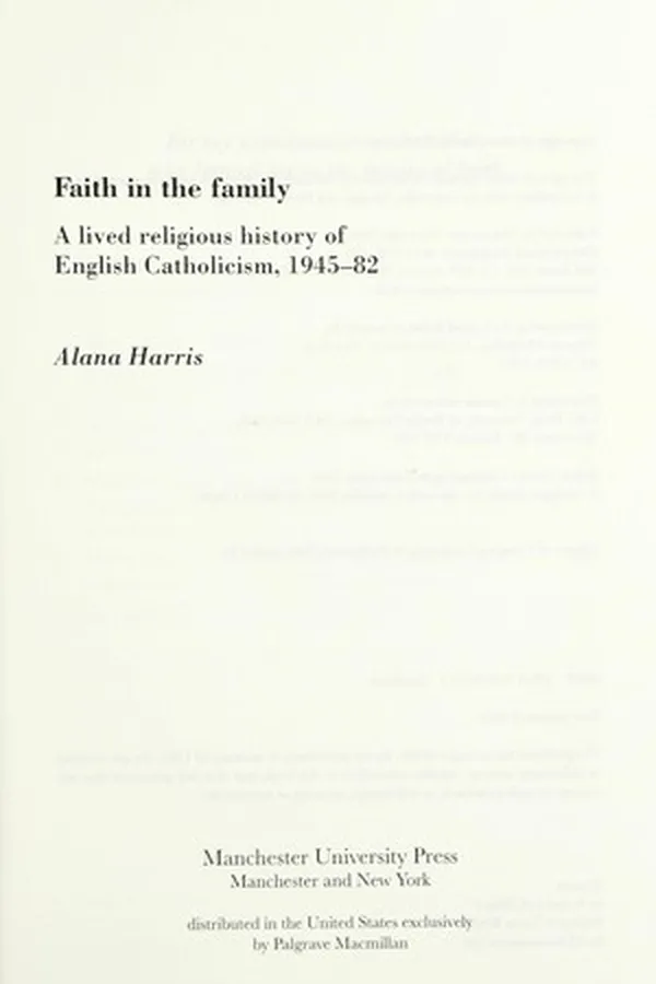 Capa de Faith in the family