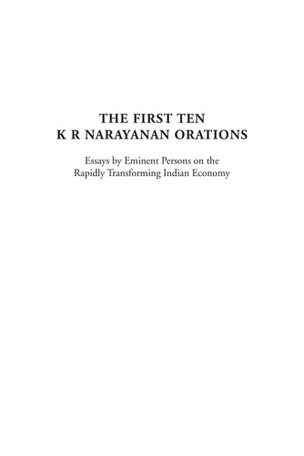 Capa de The first ten K R Narayanan orations
