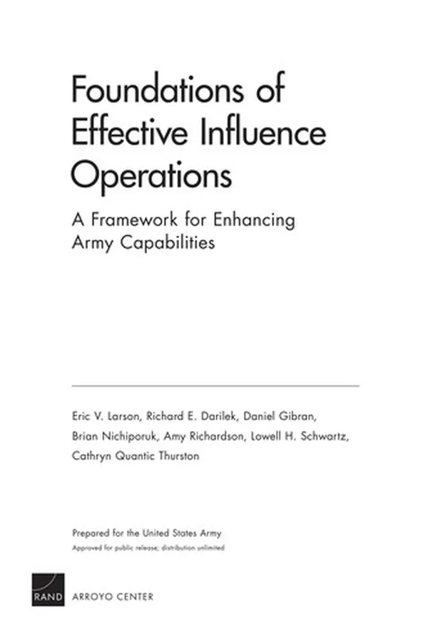 Capa de Foundations of effective influence operations