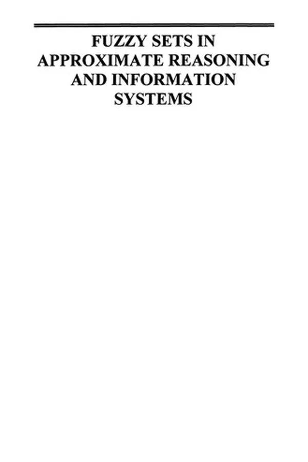 Capa de Fuzzy sets in approximate reasoning and information systems