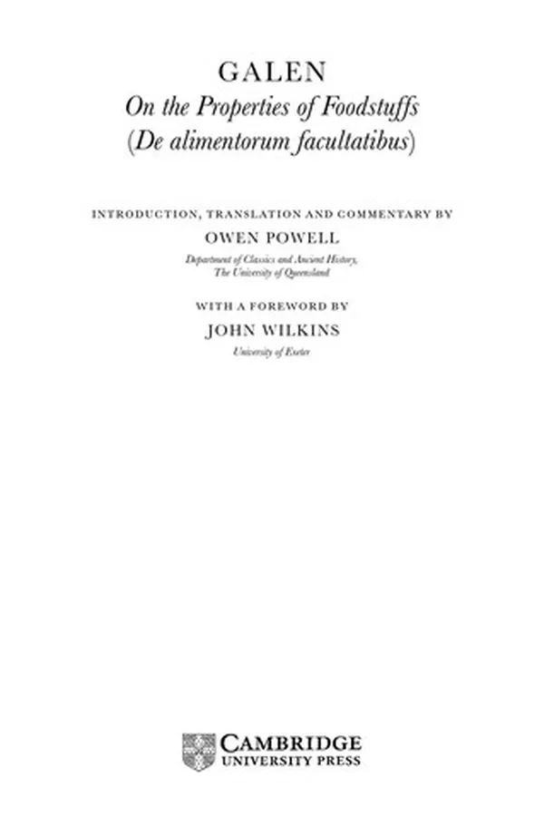 Capa de On the properties of foodstuffs =