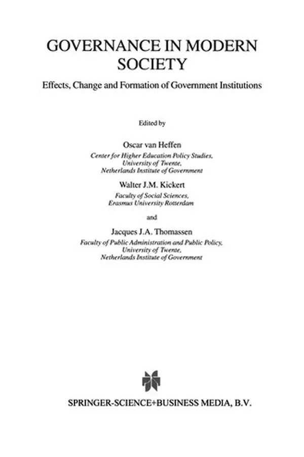 Cover of Governance in Modern Society