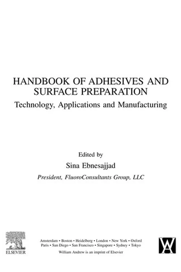 Capa de Handbook of adhesives and surface preparation