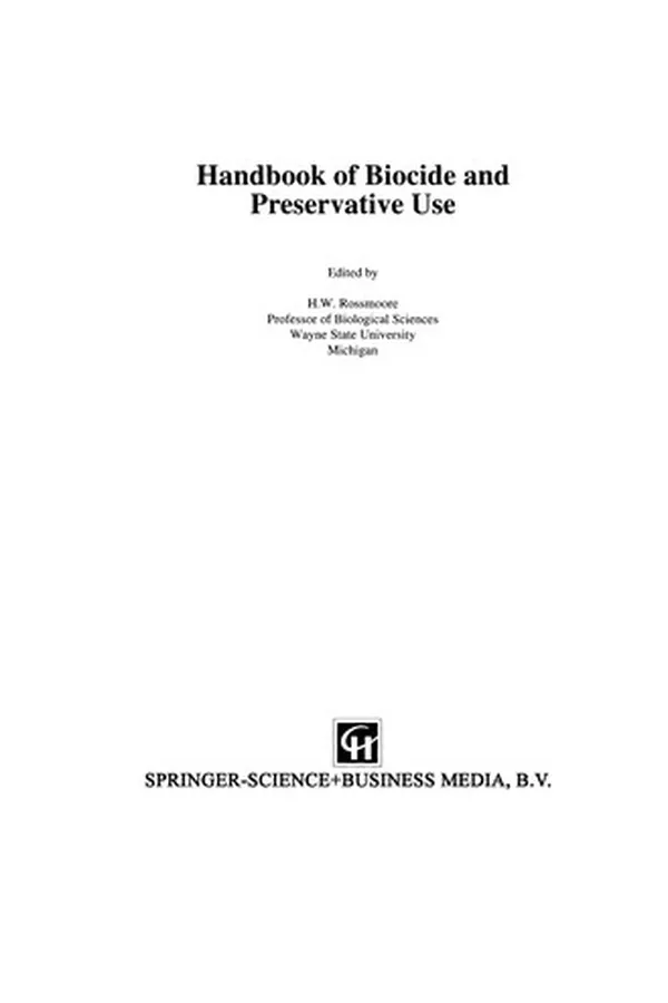 Capa de Handbook of Biocide and Preservative Use