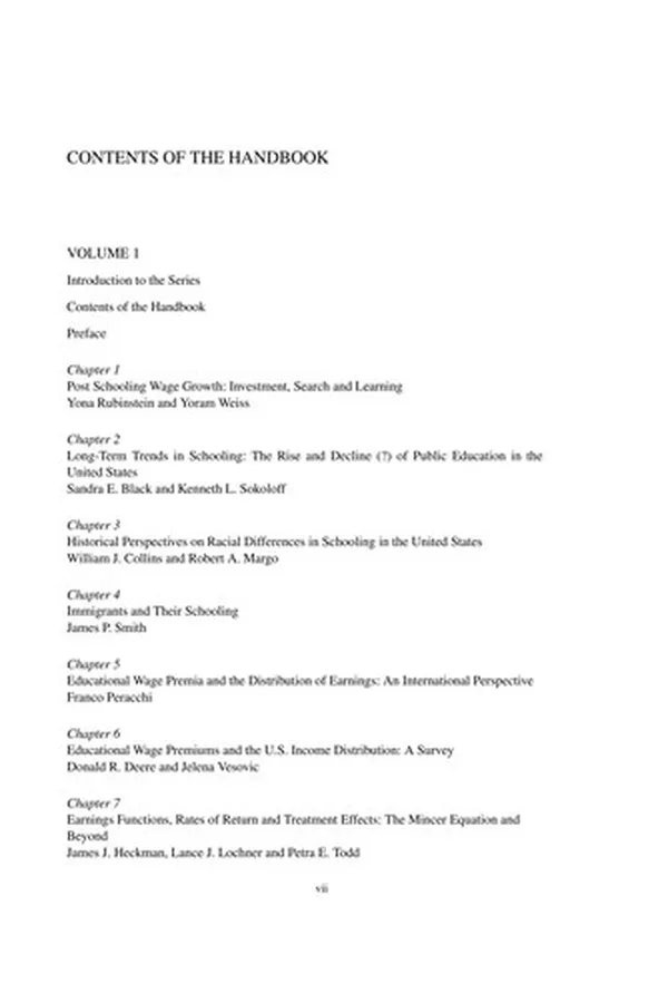 Capa de Handbook of the economics of education
