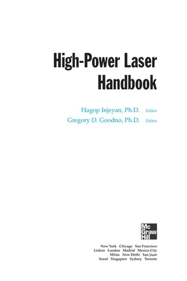 Capa de High power laser handbook