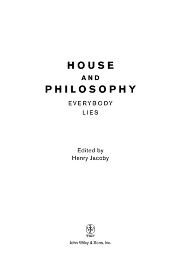 Capa de House and philosophy