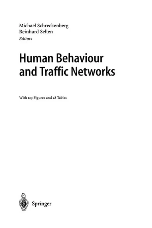 Capa de Human Behaviour and Traffic Networks
