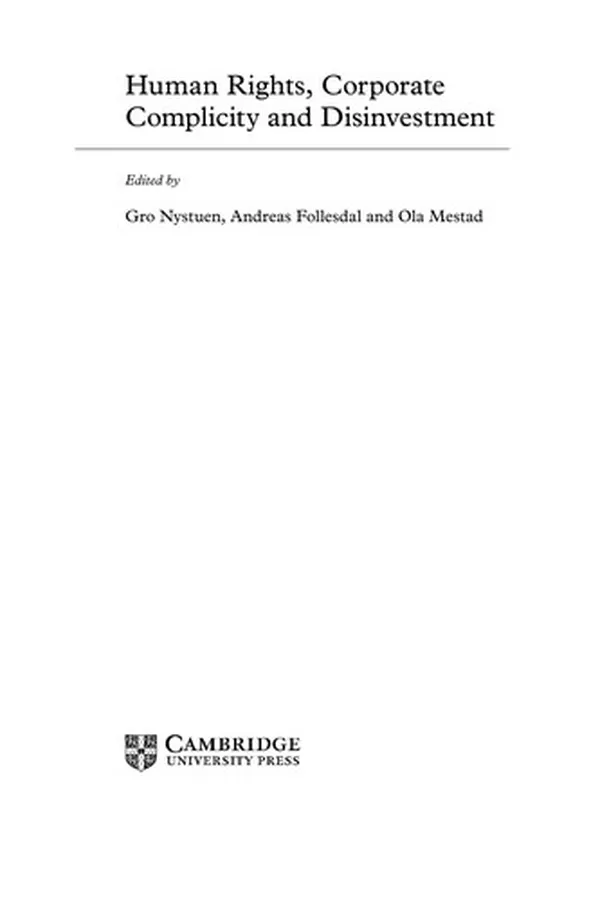 Capa de Human rights, corporate complicity and disinvestment