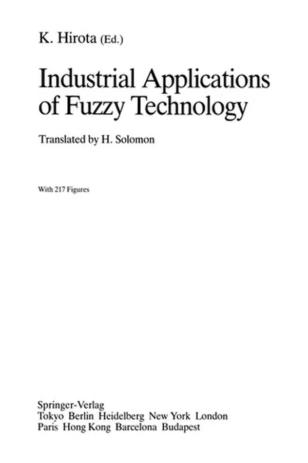 Capa de Industrial Applications of Fuzzy Technology