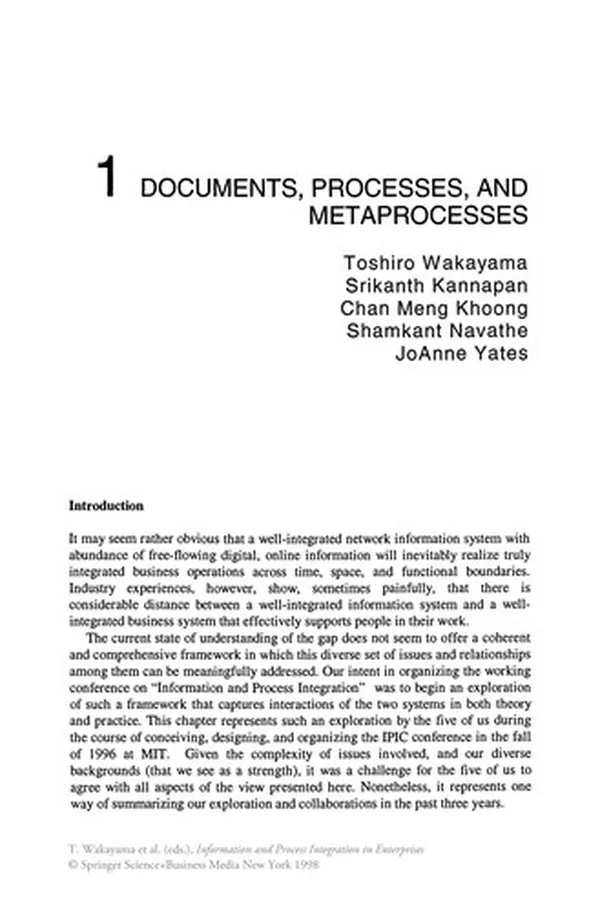 Capa de Information and Process Integration in Enterprises