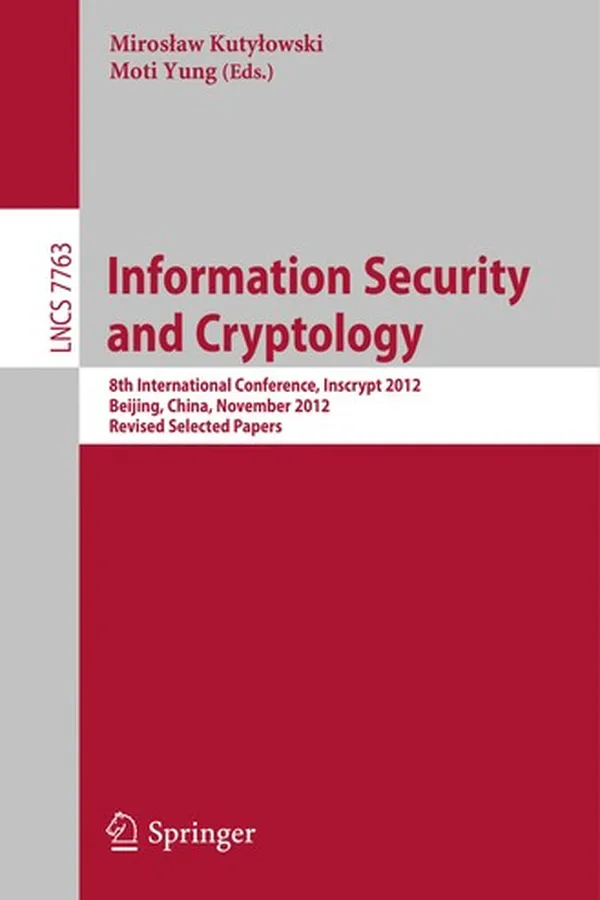 Capa de Information Security and Cryptology
