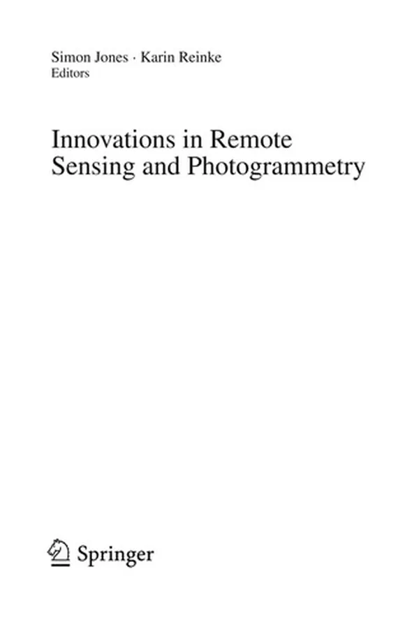 Capa de Innovations in Remote Sensing and Photogrammetry