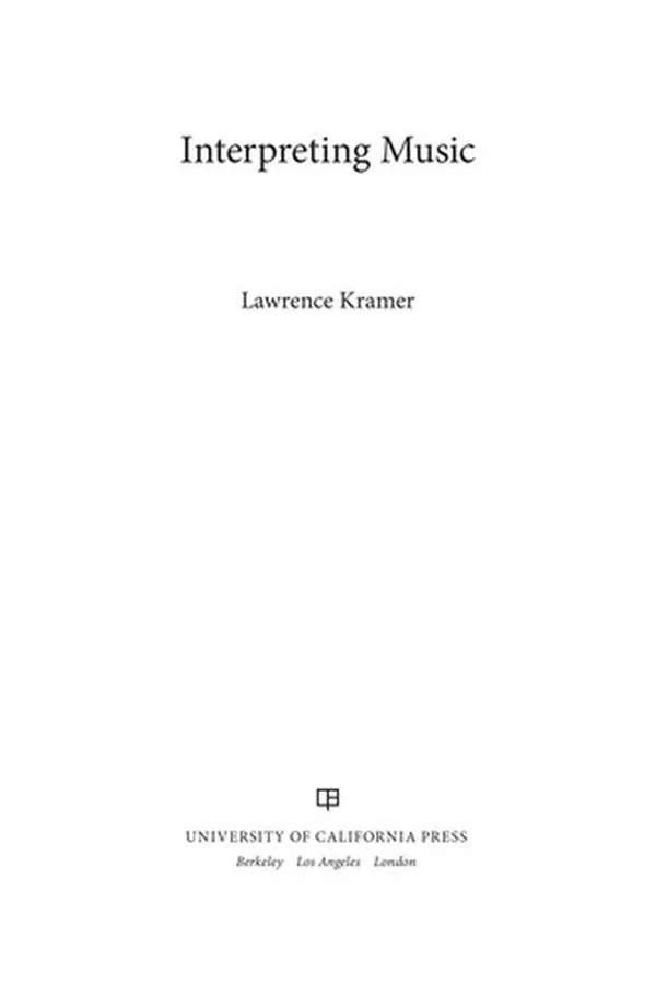 Cover of Interpreting music