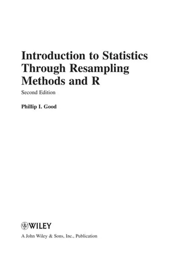 Capa de Introduction to statistics through resampling methods and R