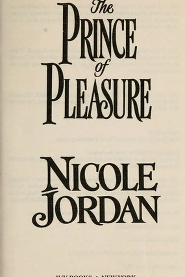 Capa de The prince of pleasure