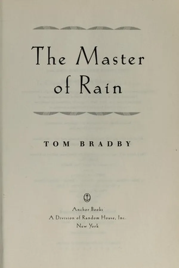 Capa de The master of rain