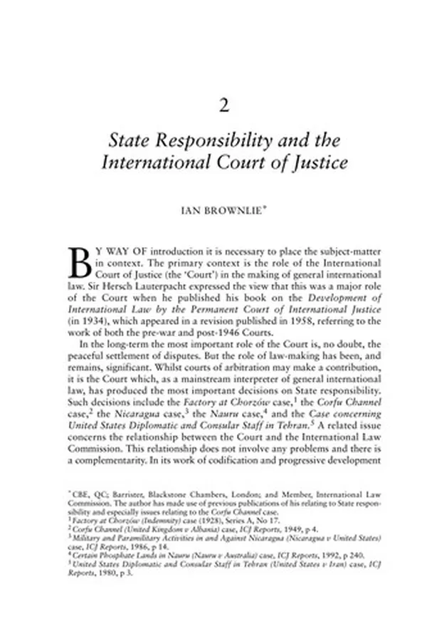 Capa de ISSUES OF STATE RESPONSIBILITY BEFORE INTERNATIONAL JUDICIAL...; ED. BY MALGOSIA FITZMAURICE
