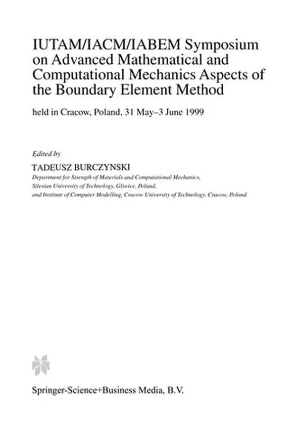 Capa de IUTAM/IACM/IABEM Symposium on Advanced Mathematical and Computational Mechanics Aspects of the Boundary Element Method