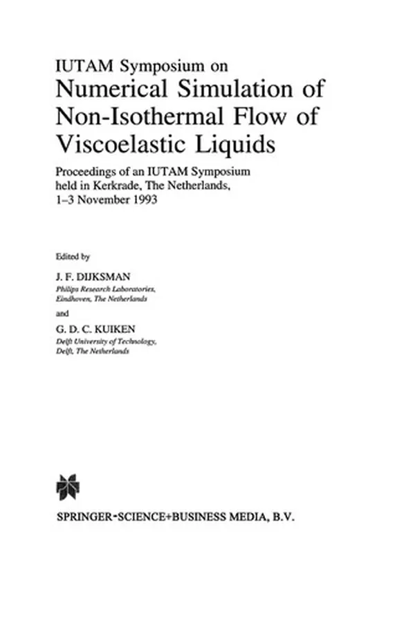 Capa de IUTAM Symposium on Numerical Simulation of Non-Isothermal Flow of Viscoelastic Liquids