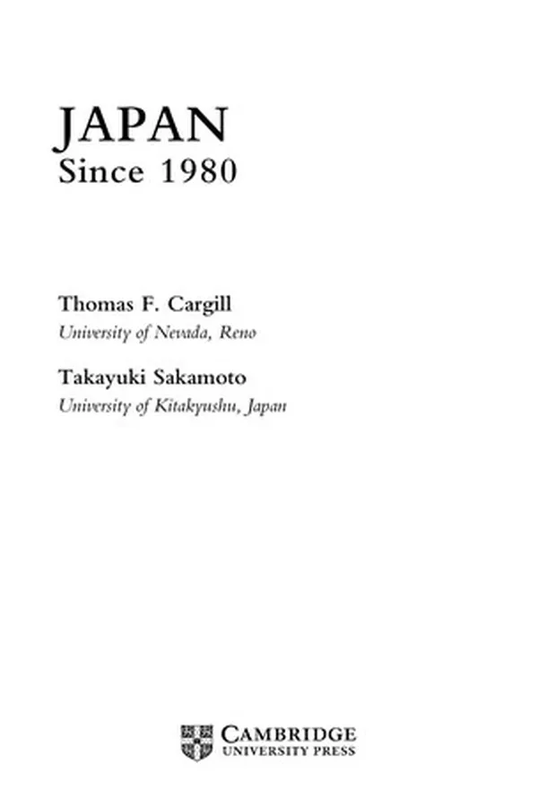 Capa de Japan since 1980