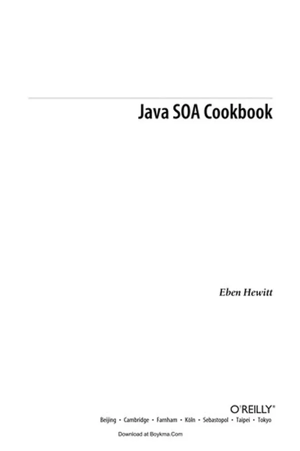 Capa de Java SOA cookbook