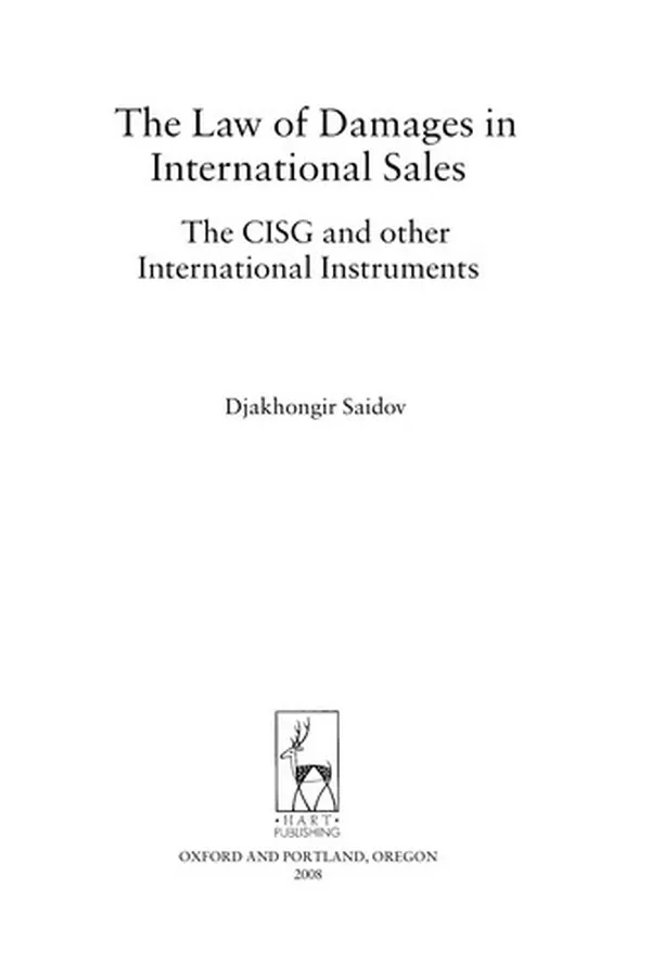 Capa de The law of damages in international sales