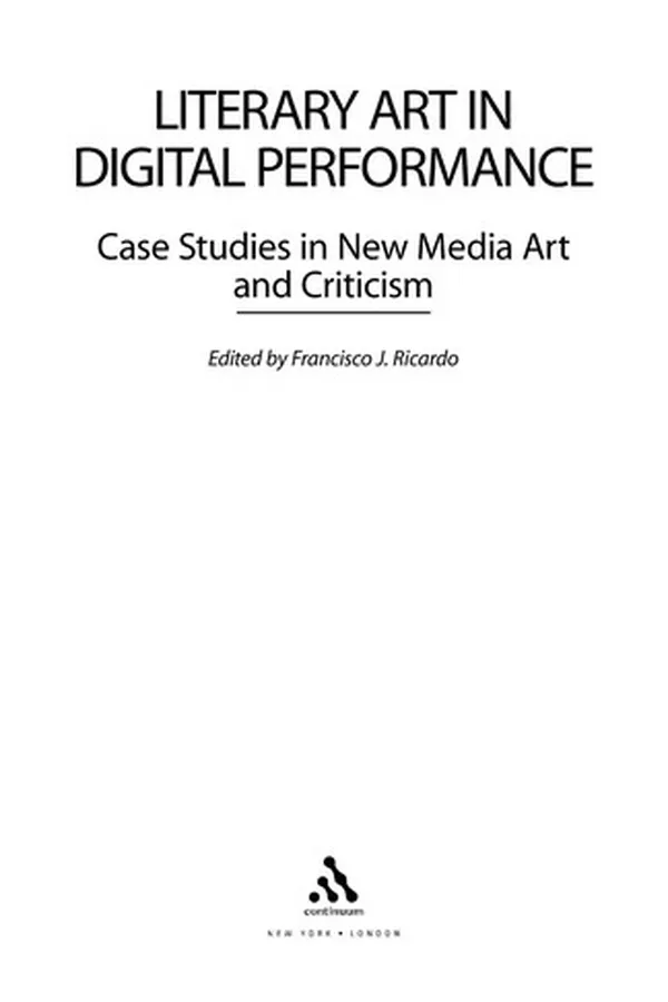 Capa de Literary art in digital performance