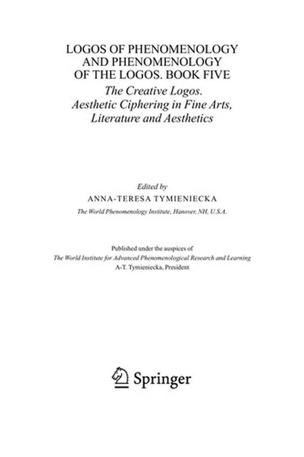 Capa de Logos of phenomenology and phenomenology of the logos