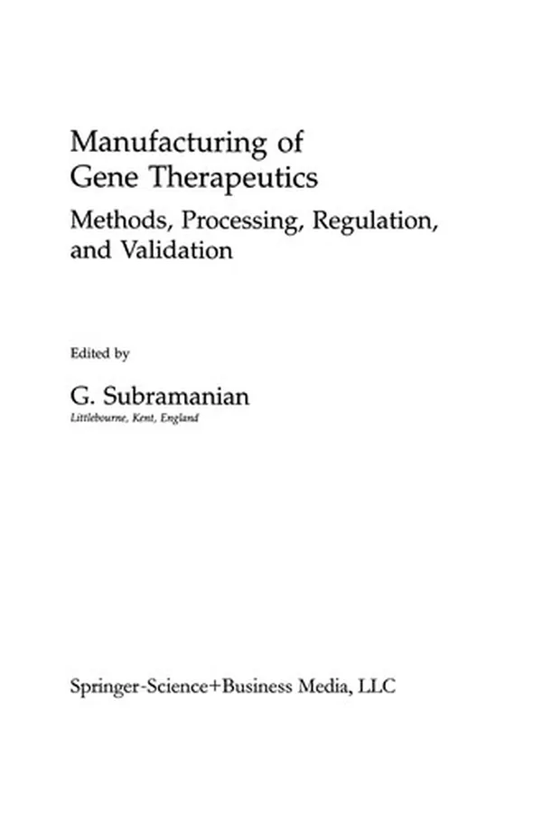 Capa de Manufacturing of Gene Therapeutics