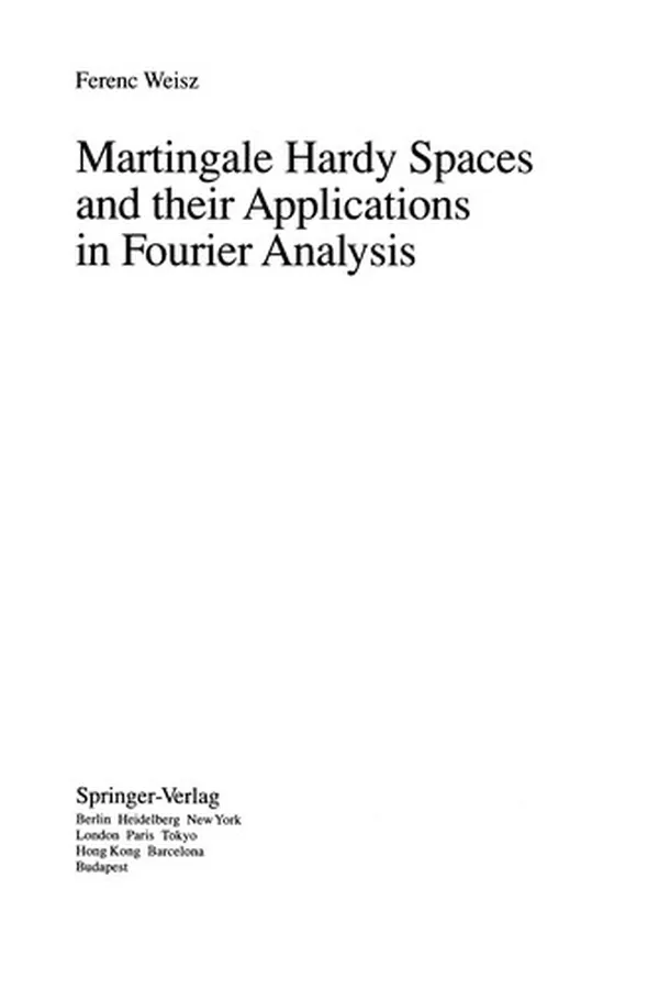 Capa de Martingale Hardy spaces and their applications in Fourier analysis