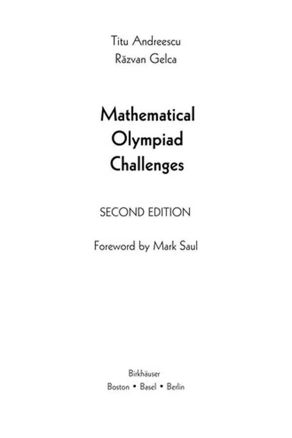 Capa de Mathematical Olympiad Challenges