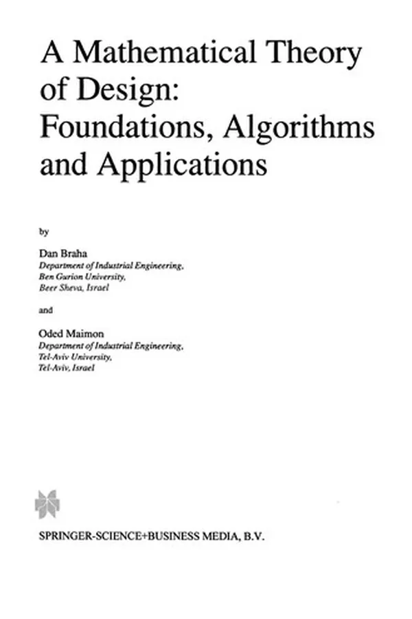 Capa de A Mathematical Theory of Design: Foundations, Algorithms and Applications