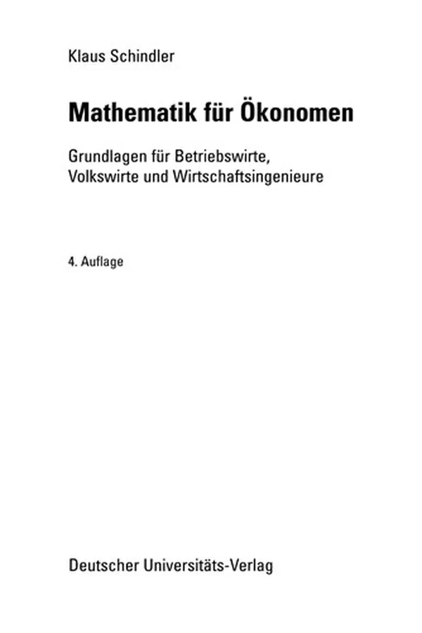 Capa de Mathematik für Ökonomen