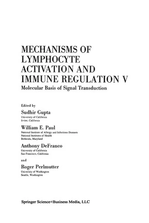 Capa de Mechanisms of Lymphocyte Activation and Immune Regulation V