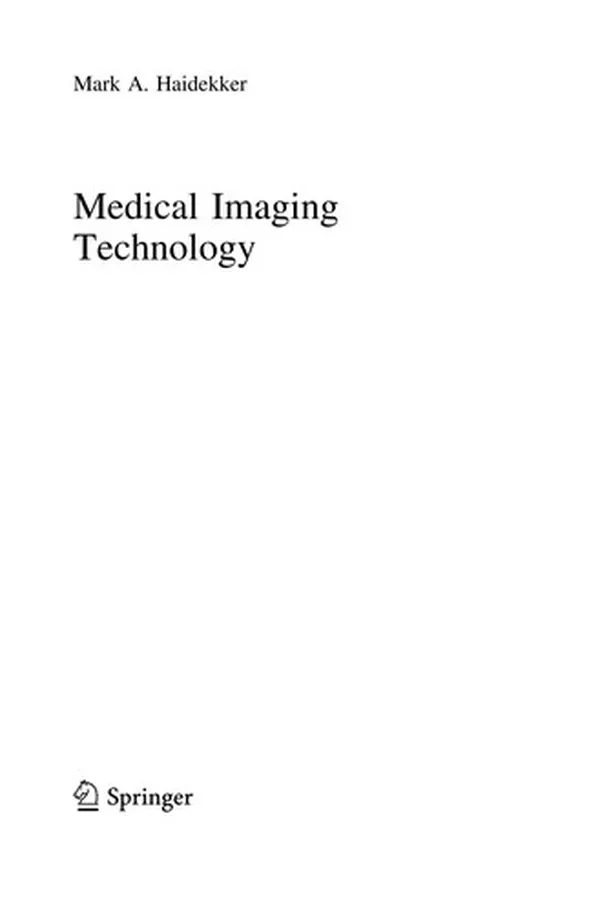 Capa de Medical Imaging Technology