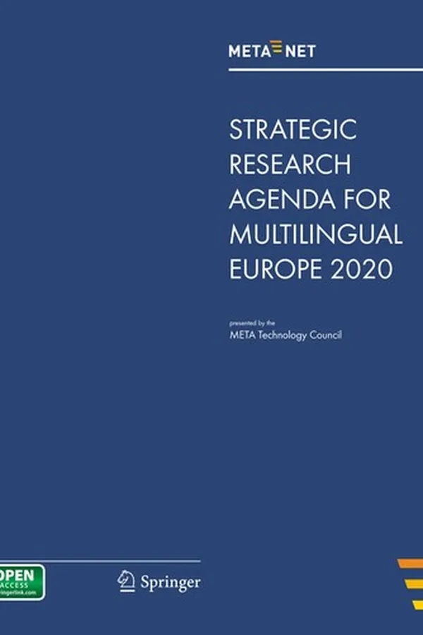 Capa de META-NET Strategic Research Agenda for Multilingual Europe 2020
