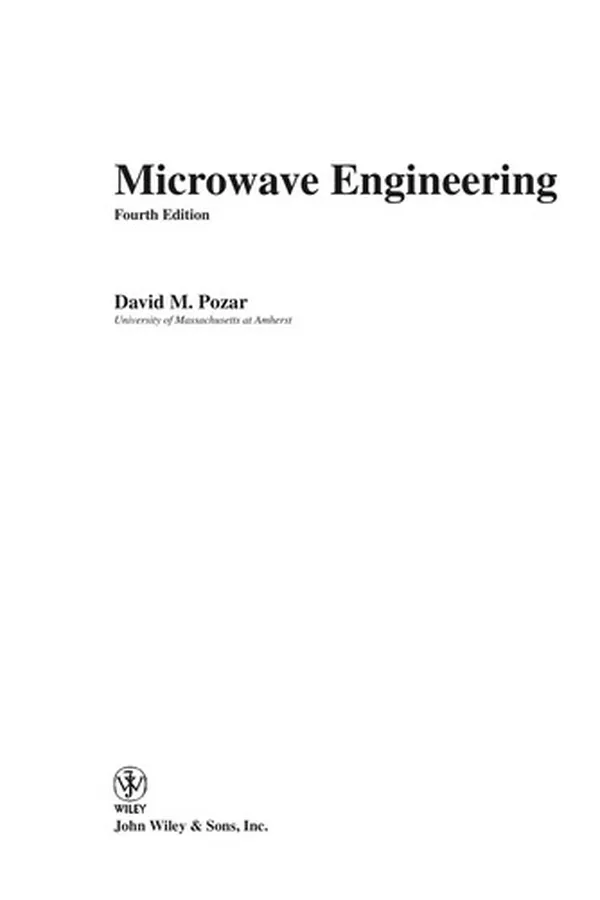 Capa de Microwave engineering