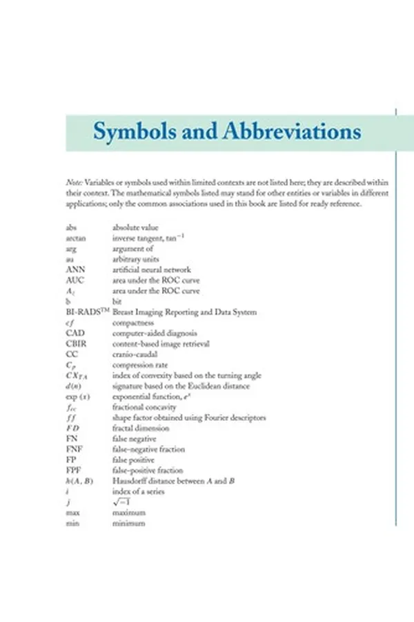 Capa de Modeling and analysis of shape with applications in computer-aided diagnosis of breast cancer