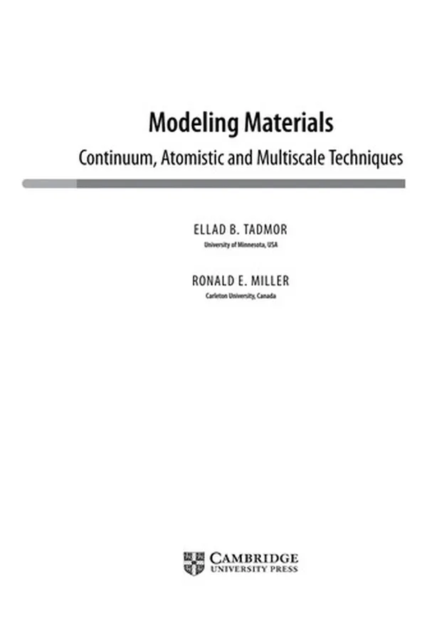 Cover of Modeling materials