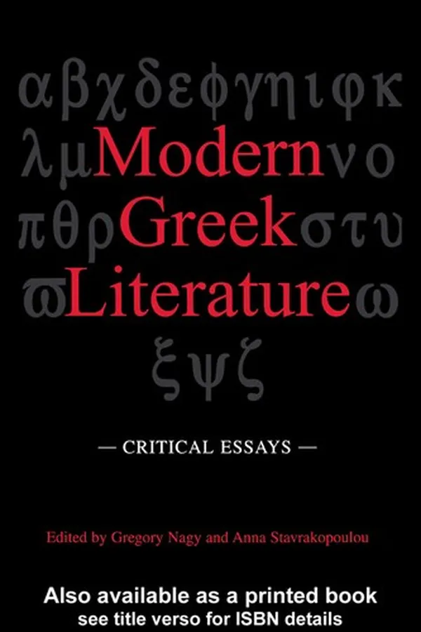 Capa de Modern Greek literature